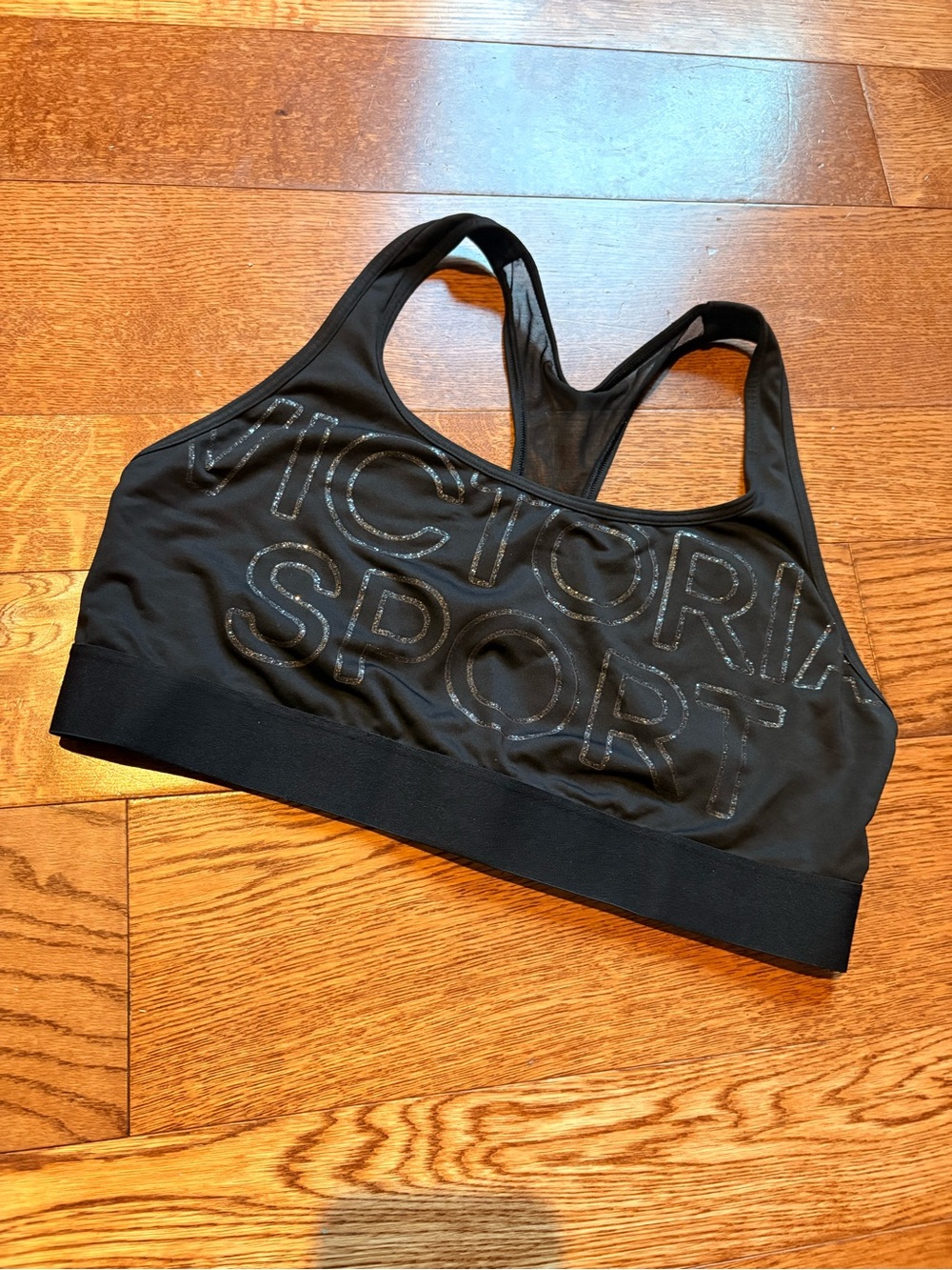 Victoria's Secret Black Racerback Sports Bra